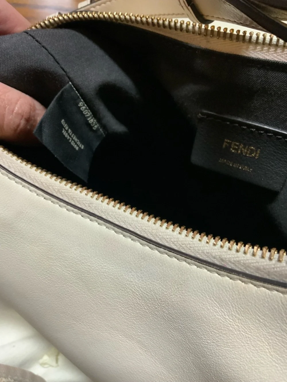 FENDI Fendigraphy Leather Hobo Bag